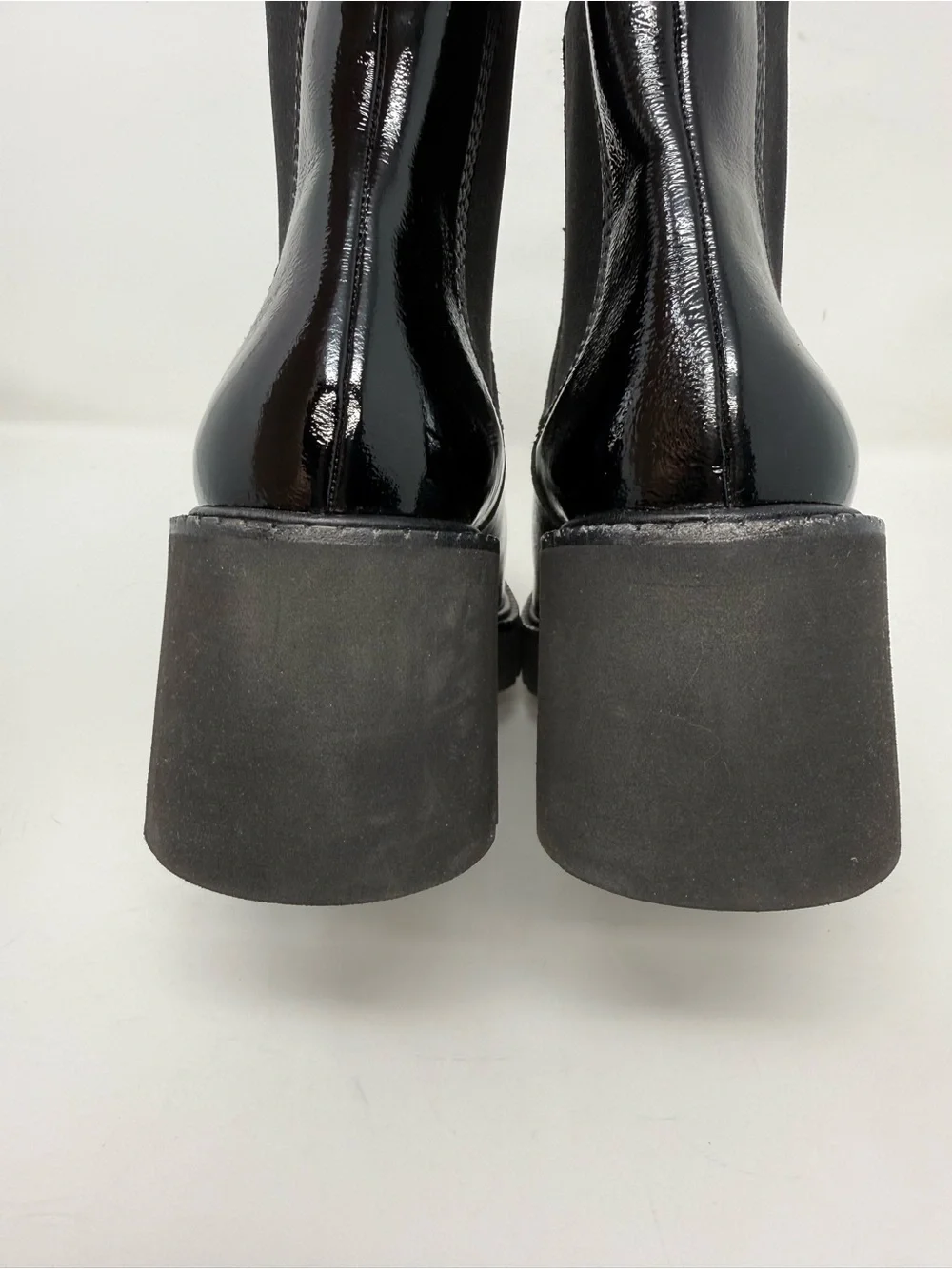 New Pedro Garcia Zisca Patent Leather Chelsea Bootie Sz 9